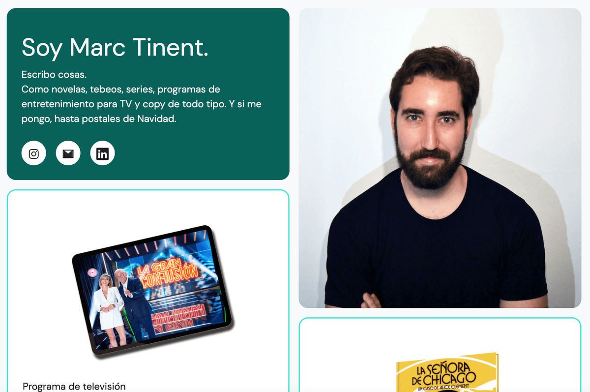 Portfolio website - Marc Tinent